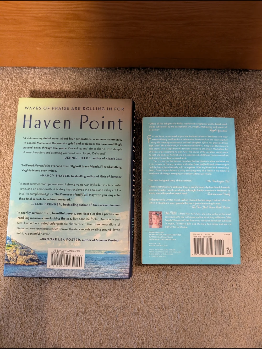 Haven Point by Virginia Hume & The Vacationers By Emma Straub Summer 2 BOOKS